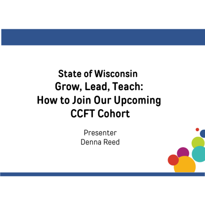 Grow, Lead, Teach: How to Join Our Upcoming CCFT Cohort